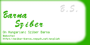 barna sziber business card